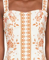 Avec Les Filles Women's Printed Fit & Flare Mini Dress