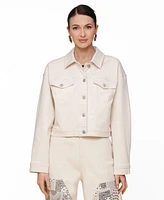 Avec Les Filles Women's Heart Inset Trucker Jacket