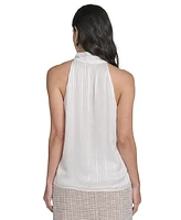 Calvin Klein Women's Tie-Neck Sleeveless Blouse