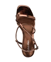 Calvin Klein Women's Ishaya Strappy Low Stiletto Sandals