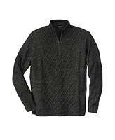 KingSize Big & Tall Soft Cable Knit 1/4 Zip Sweater