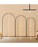 Outsunny Metal Arch Backdrop Sd Set of 3, 7/6.5/6 ft Wedding Frame