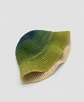 Mango Women's Natural Fiber Gradient Hat