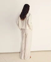 Mango Women's Pleated Linen Pants
