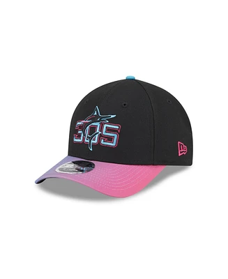New Era Men's Black Miami Marlins 2025 City Connect 9FORTY M-Crown Adjustable Hat