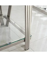 20" Square Glass End Table