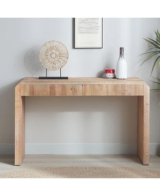 Rustic Wooden Console Table with Drawer