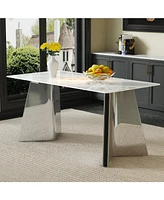 Luxurious Jade Slab Dining Table with Butterfly Legs