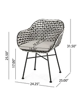 Modern Woven Club Chair: Minimalist Elegance For Outdoor Spaces
