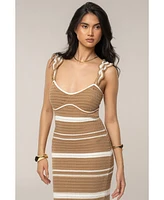 Jluxlabel Women's Norina Striped Midi Dress