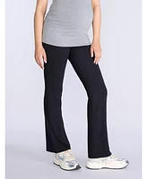 Motherhood Maternity Roll Over Waistband Flare Legging