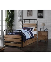 Two Drawer Metal Nightstand – Durable and Elegant Bedroom Storage Piece