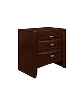 Charming Wood Nightstand with Three Drawers for Bedroom