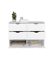 Four Drawer Dresser for Bedroom Storage and Organization