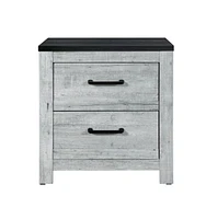 2-Drawer Nightstand – Modern Bedside Table with Storage