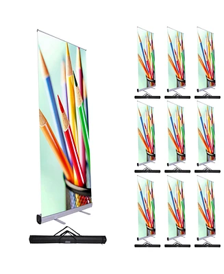 Yescom Instahibit 10pcs 33"x79" Retractable Rollup Banner Stand Trade Show Signage Display Promotion Store Portable