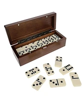 We Games Double 6 Dominoes in Magnetic Wooden Box