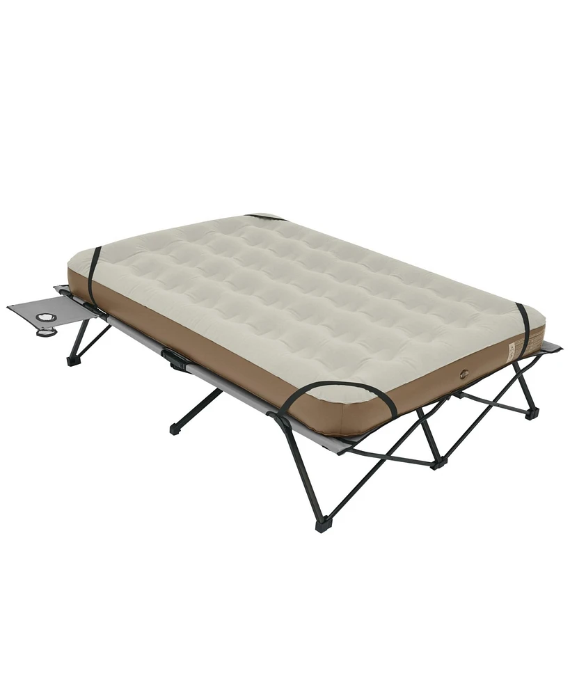 Naturehike 2 Person Camping Cot with Side Table, Folding Camping Bed for Adults(no Air Mattress)
