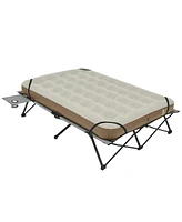 Naturehike 2 Person Camping Cot with Side Table, Folding Camping Bed for Adults(no Air Mattress)