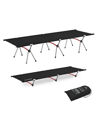 Naturehike ArmyWild Folding Camping Cot, Height Adjustable Ultralight Backpacking Cot, Portable Camping Bed for Camping Hiking Travel Home