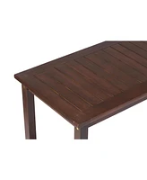 Wooden Workstation for Garden Balcony Garage, Acacia Console Potting Table Brown