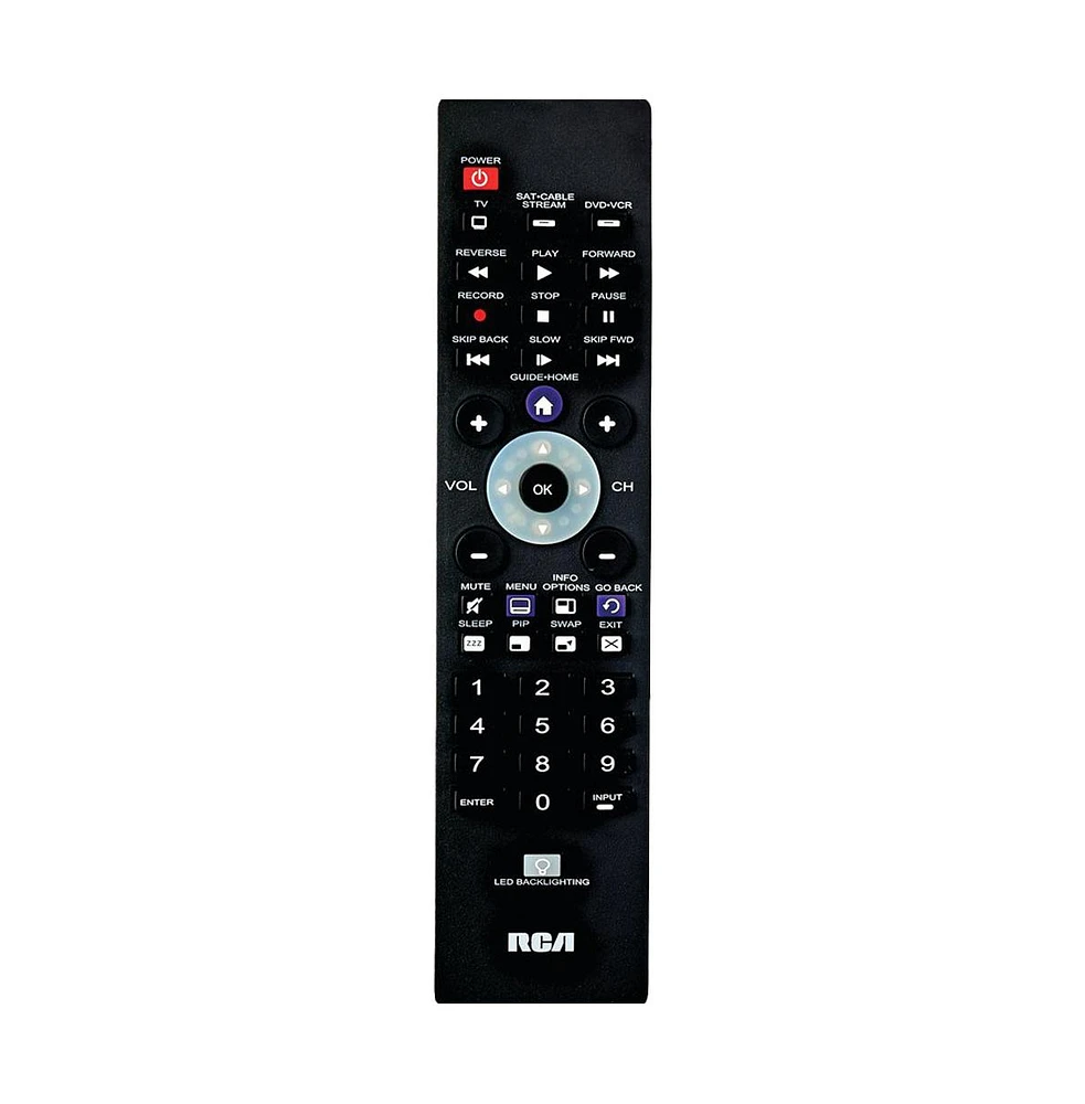 Rca 3-Device Backlit Universal Remote - Black