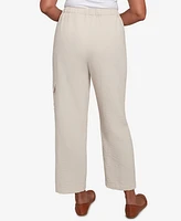 Alfred Dunner Petite Copper Canyon Floral Embroidered Ankle Pants