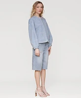 Avec Les Filles Women's Floral Embroidered Barn Jacket