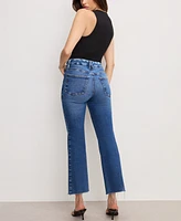 Good American Women's Soft Tech Legs Cropped Jeans