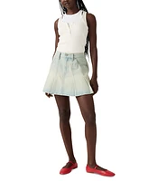 Levi's Women's Pleated Denim Mini Skirt