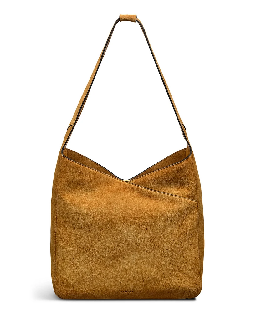 Radley London Alpha Road Suede Small Zip Top Shoulder Bag