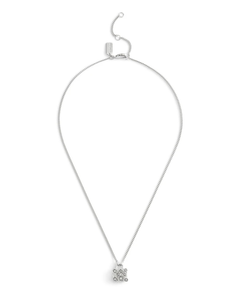 Coach Faux Cultivated Pearl Signature Tea Rose Handbag Pendant Necklace