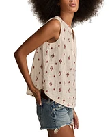 Lucky Brand Sleeveless Popover Shirt