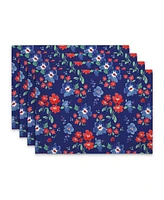 CounterArt Freedom Flowers Premier Fabric Placemats, Set of 4