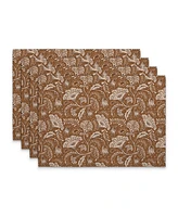 CounterArt Mocha Farida Premier Fabric Placemats, Set of 4