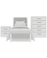 Catriona 3pc Bedroom Set (Twin Upholstered Bed, Chest & 2-Drawer Nightstand), Created for Macy's
