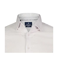 Luchiano Visconti Men's White with ZigZag Print shirt