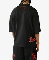 True Religion Men's Short Sleeve Oversized Mesh Polo Shirt