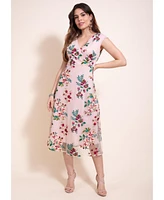 Alie Street London Women's Grace V-Neck Sleeveless Midi Dress