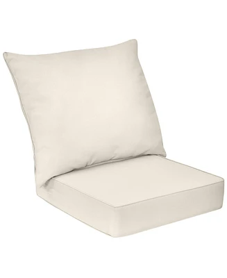 Deep Seat Chair Cushion Pads Set with Rope Belts for Indoor and Outdoor-Beige