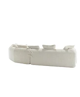 Modular Sectional Sofa, U-Shaped Couch with Sofa for five & Pillows, Modern Minimalist chenille Fabric Large Comfy Cloud Sofas, Living Room Furniture