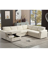 110" Oversized Modular Sectional Sofa, Chaise & Storage
