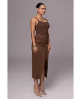 Jluxlabel Women's Audrey Suede Midi Skirt