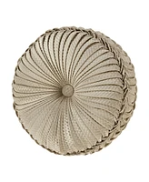 J Queen New York Gold Coast Tufted Decorative Pillow, 15" Round