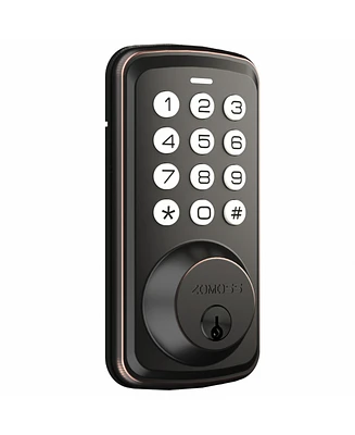 Zachvo Keyless Entry Deadbolt Lock, Electric Door Locks with Keypads and Emergency Charging Port