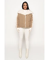 Jluxlabel Women's Contrast Sherpa Jacket