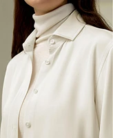 Lilysilk Women's Classic Longline Silk Shirt