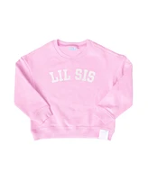 Bits & Bows Girls Lil Sis Cotton Crewneck Sweatshirt
