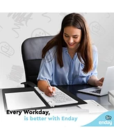 Enday 3-Ring Binder with Clear View Cover and 2 Inside Pockets – Heavy Duty Durable for School Supplies, Office Organization