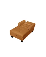 2-in-1 Chaise Lounge and Sleeper Sofa with Storage and Stylish Design